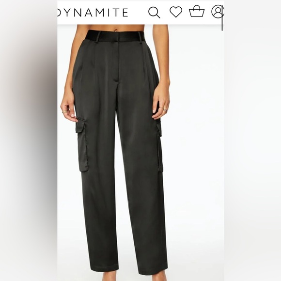 NWT DYNAMITE Satin Izabel trouser - Picture 2 of 8